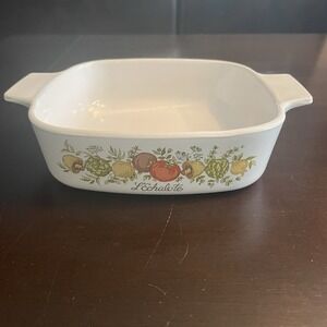 Vintage Corning Ware L' Echalote Spice of Life Casserole Dish No Lid  A-1-B